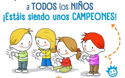 Damos un fuerte abrazo a todos los niños