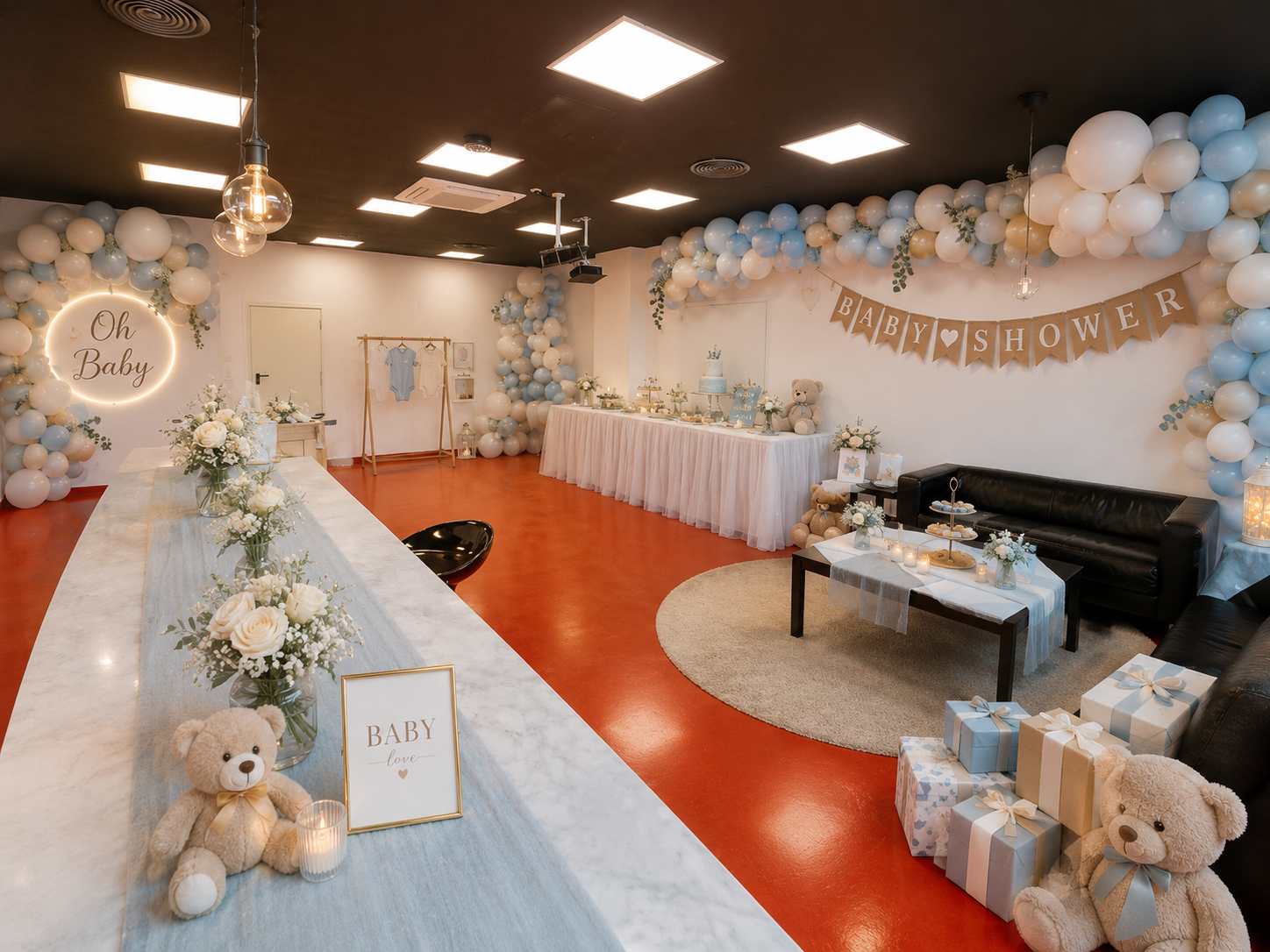 Cumpleaños infantiles sala baby shower privada Madrid Hanky Planet