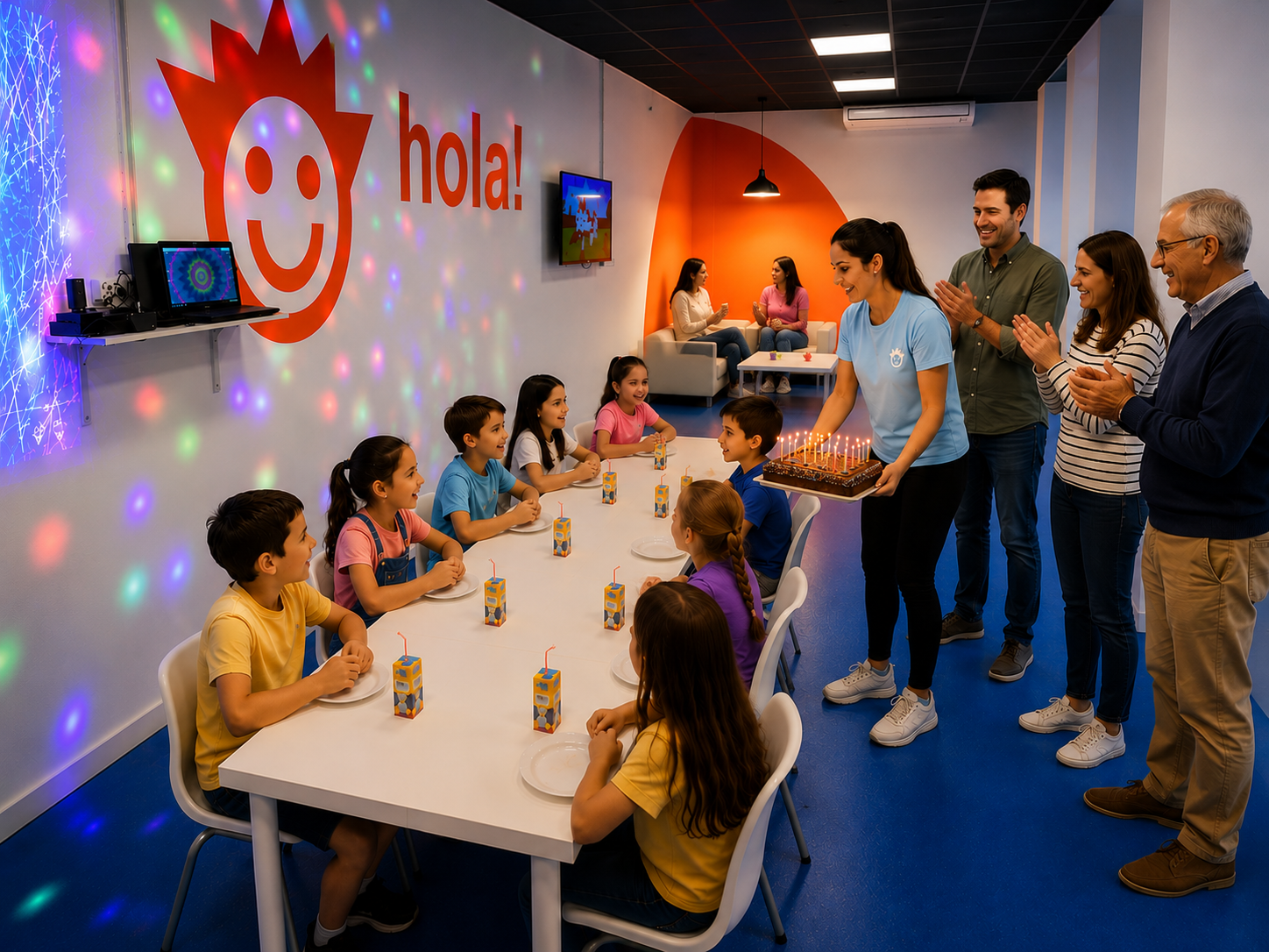 niños celebrando cumpleaños en sala privada Madrid sin compartir